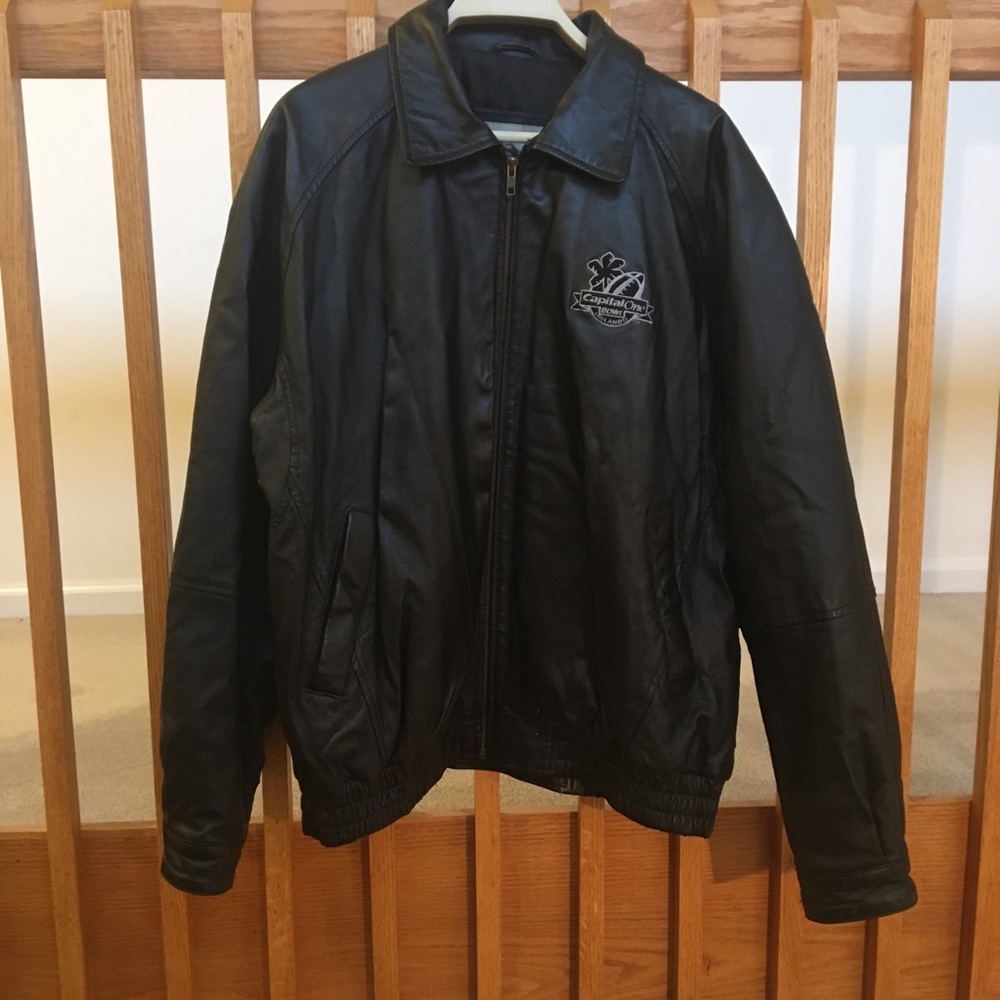 Genuine leather Capital One Bowl jacket - rare